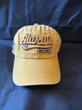 Always Embroidered Baseball Cap - Mustard